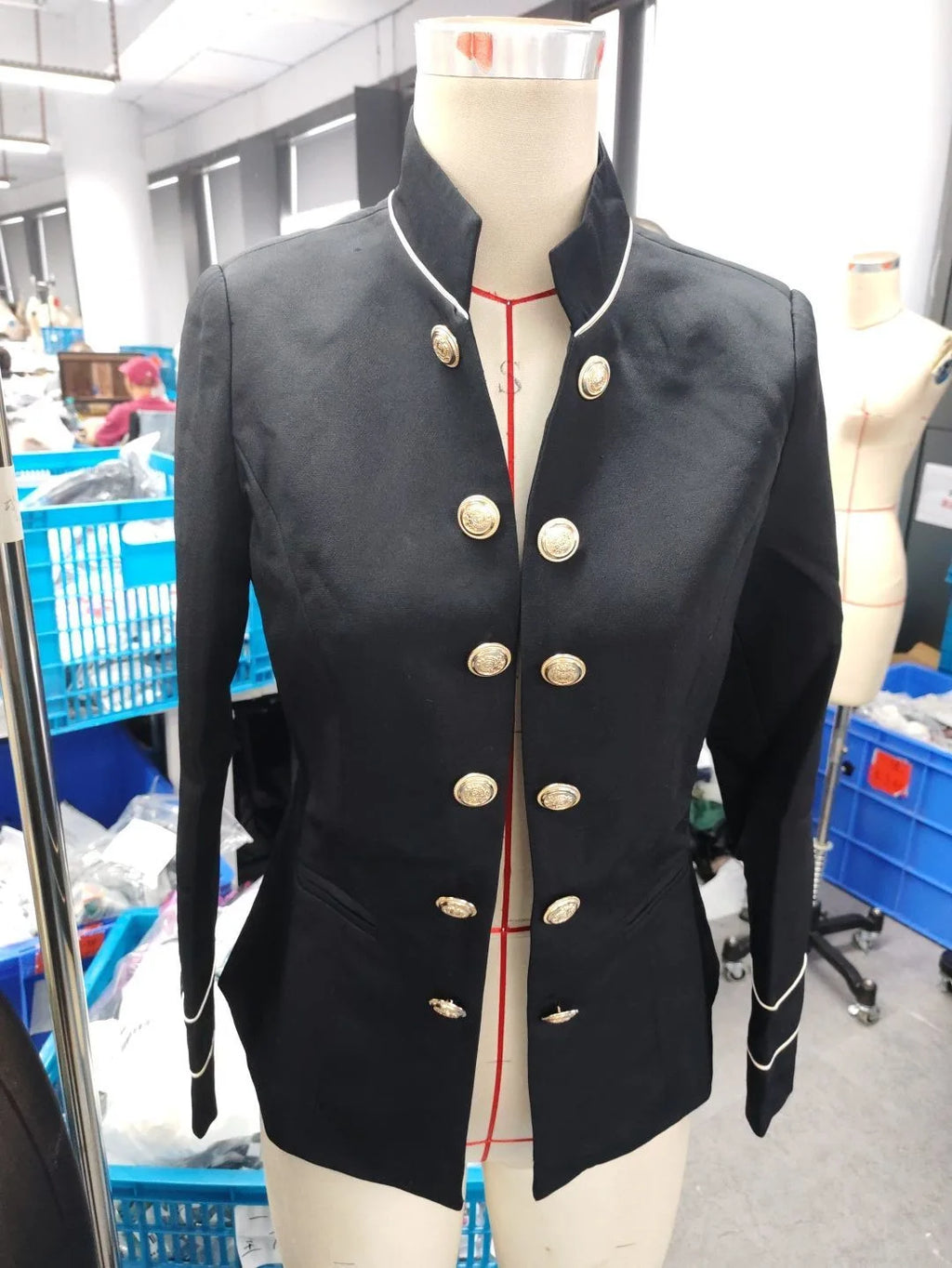 Blazers Coat Women Suits Coats Stand Collar Jackets Y2k Streetwear Work Slim Fit Tight Waist Elegant Jacket 2025 Autumn Winter