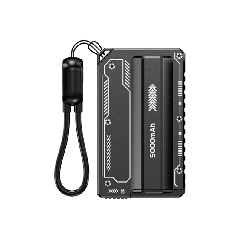 New Portable Fast Charging Removable Lithium Battery 22.5W Super Power Bank 5000 Comes with Cable Mobile Power Bank