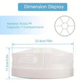 360° Rotating Desk Organizer With 7 Removable Bins Multi- Pen Holder Offices Accessories Stationery Pencil Office School
