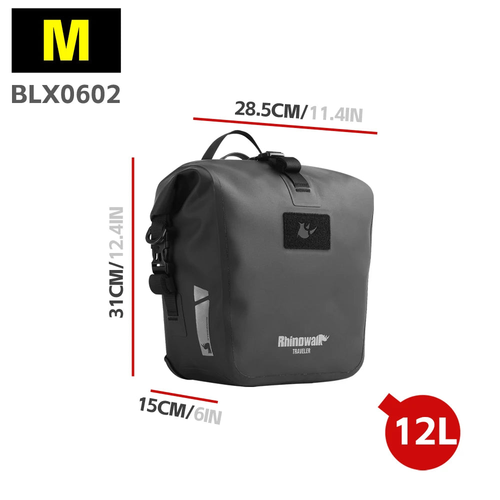 Rhinowalk Bike Side Bag Waterproof Bicycle Rear Rack Front Frame Saddle Pannier Bag Cycling Luggage Bag Accessories