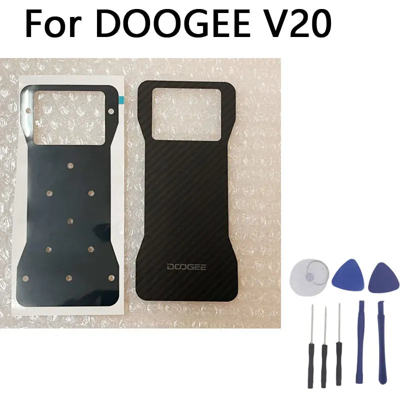 New Original DOOGEE V20 Battery Cover Composite Cell Phone Back Cover Plate Cover With Foam Adhesive For DOOGEE V20 Smart Phone