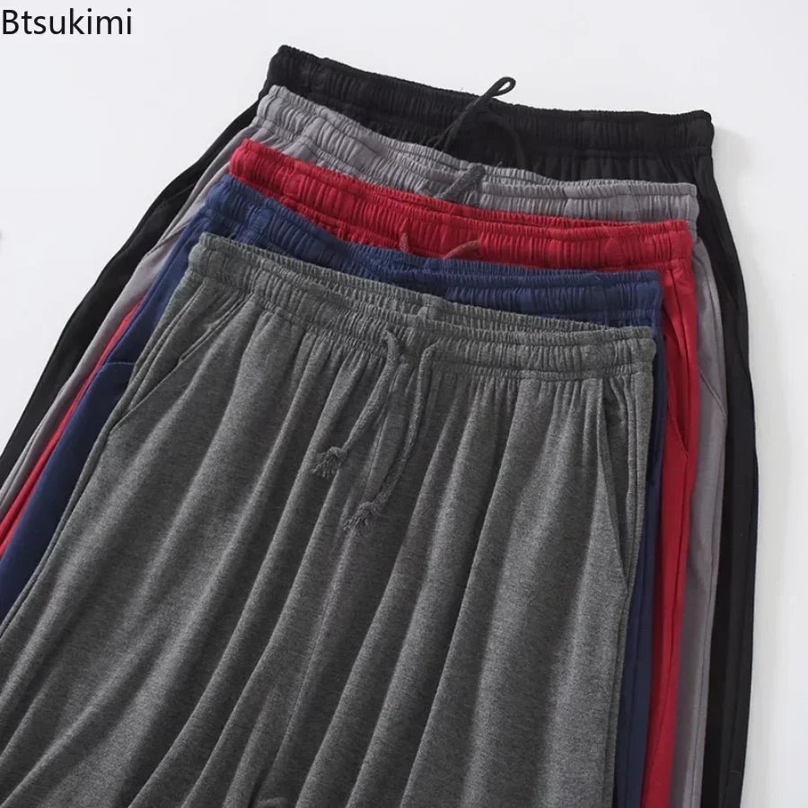 Summer New Oversized Casual Sleeping Shorts for Men Comfy Soft Modal Cotton Pajama Shorts Men Lounge Homewear Beach Short Pants