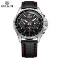 MEGIR Watches Men's Quartz Wrist Watches Top Brand Luxury Male Fashion Casual Luminous Waterproof Clock Leather Watch Hot 1010