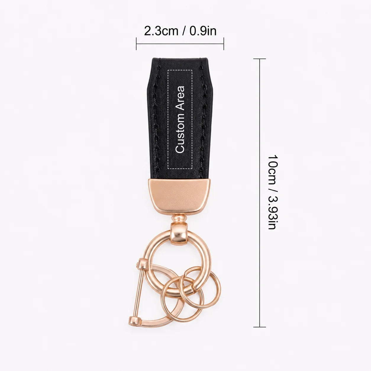 Custom Name Keychain Personalized Laser Engraved Double Rings Key Holder for Pendant Anti-lost Customized Name Key Chain