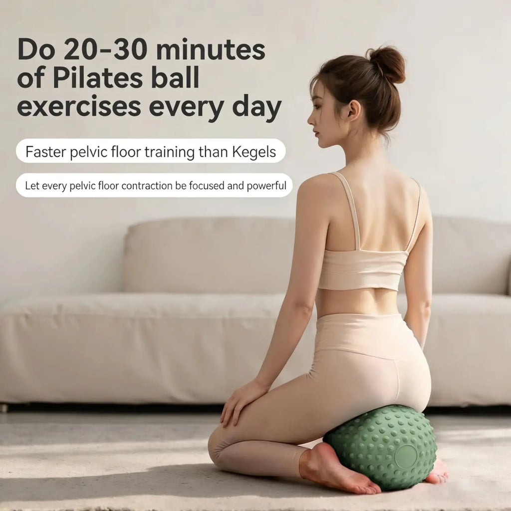 25cm Pilates Exercise Ball Fitness Ball Ergonomic Yoga Ball For Pelvic Floor Training Postpartum Recovery Home Shaping Workout