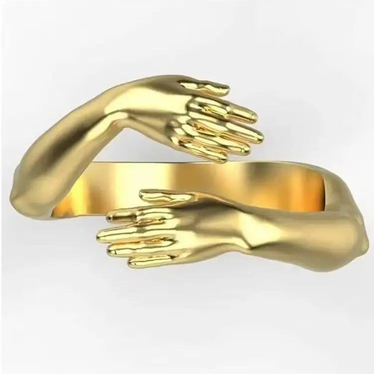 Rings Trend Jewelry Hands Hug Punk Personality Open Dropshipping Rings for Women Men