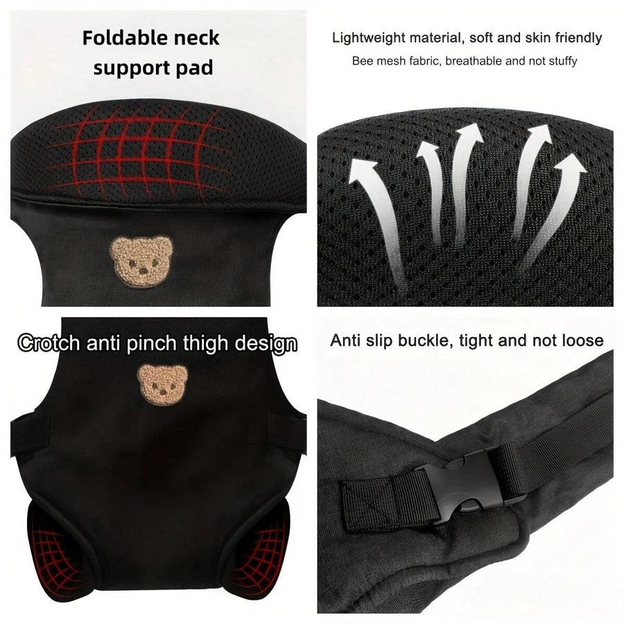 1Pc Ergonomic Multifunctional Baby Carrier - 4-in-1 Portable Baby Travel Gear, with Adjustable and Comfortable Front and Back Straps, the Perfect Gift for Baby's Baby Shower, Halloween, Christmas, and New Year
