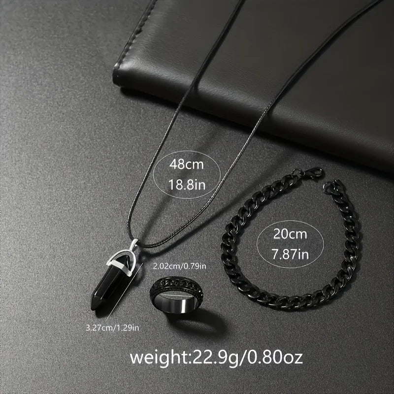 4pc/Set Men's Fashion Watches and Accessories, Business Fashion Watches, Perfect for Daily Commuting, Perfect Gift for Friends