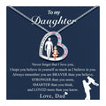 Father's Day Gift Heart Necklace Colorful Rhinestone Inlaid Laser Engraved Heart Pendant Sentimental Memorial Jewelry for Dad