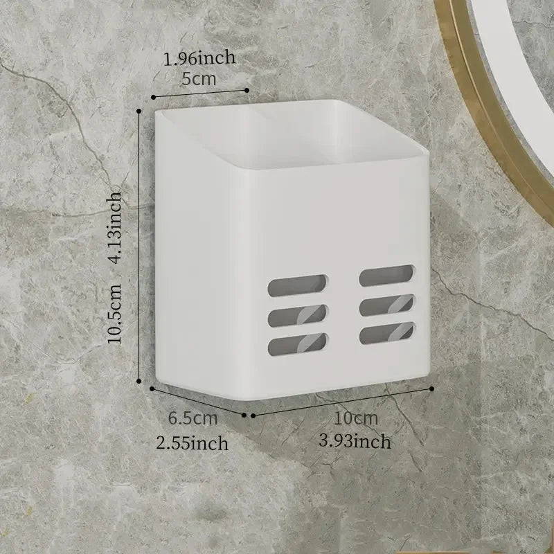 Bathroom Shelf Makeup Storage Organizer No Drill Toiletries Shelves Wall Mount Comb Skin Care Product Rack Bathroom Accessories