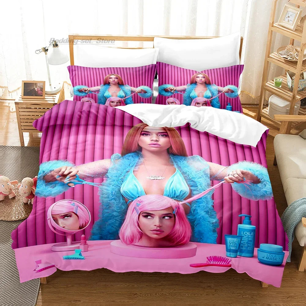 Lola Indigo Bedding Set Single Twin Full Queen King Size Bed Set Aldult Kid Bedroom Duvetcover Sets 3D Print Cool Hip Hop 2022