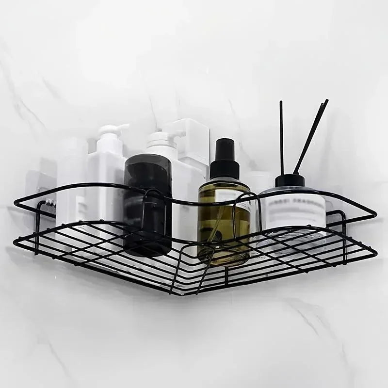 Bathroom Shelf Wall Mounted Corner Storage Shelves Shampoo Holder Cosmetic Rack Bath Shower Drain Basket Bathroom Organizer