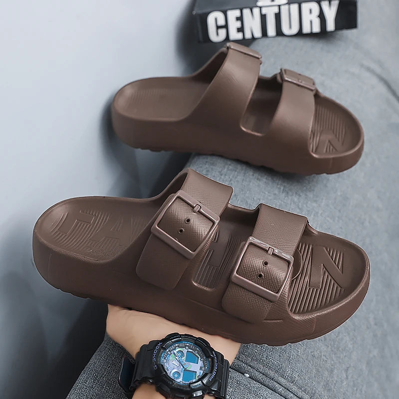 Sandals for Men, Summer 2025 New Style, Non-Slip, Anti-Odor, Thick-Soled Slippers, Casual Sandals for Outdoor Wear, Beach Sandals