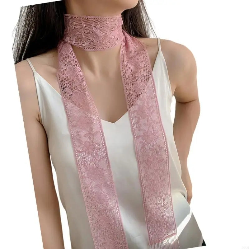 Fashionable Lace Wrap Evening Party Scarves Daily Commute Soft Neckerchief for Fashionable Women