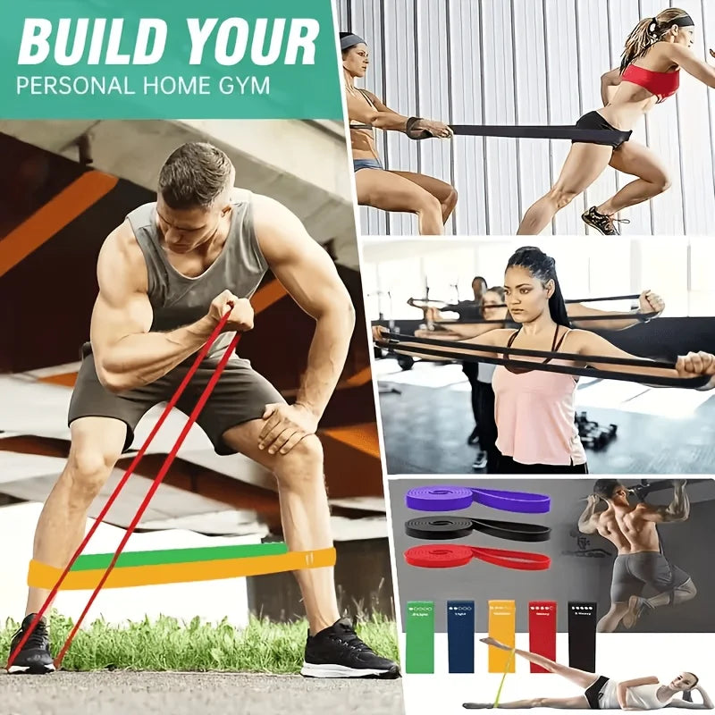 1 Set of 5 Yoga Resistance Bands, Suitable for Strength Training, Body Shaping, and Functional Training