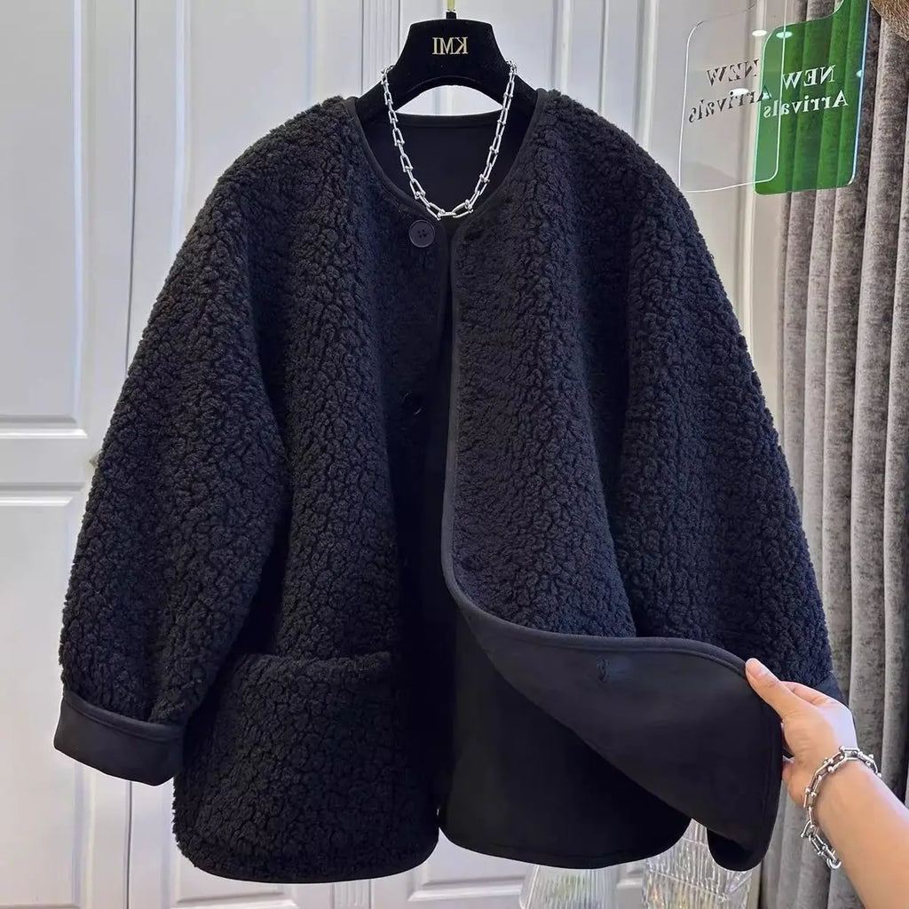 Women Winter Woolen Coat 2026 Spring Single Breasted Loose Female Long Sleeve Jacket Office Lady Street Short Coats