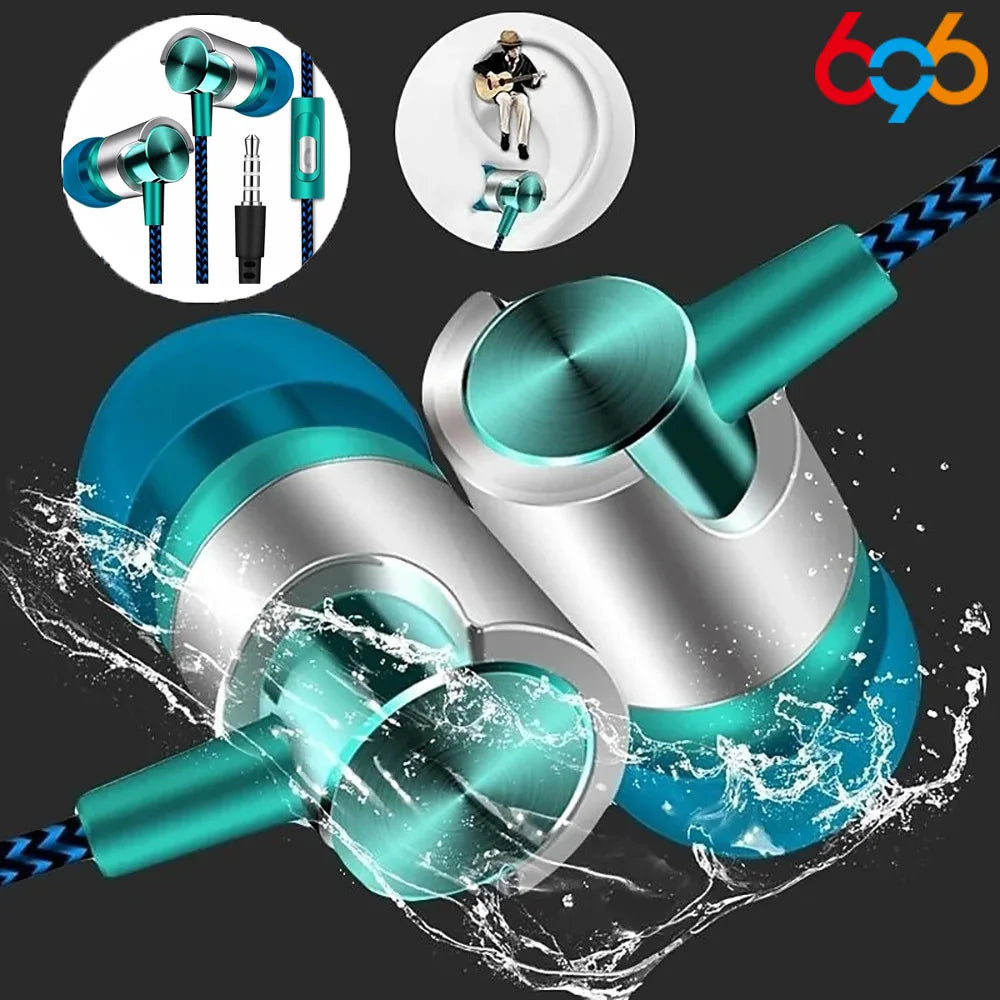 Wired In-ear Earphone In Ear Noise Cancellation Ergonomic Design Stereo Sports Music Headphones For Mobile Phone Everyday Use