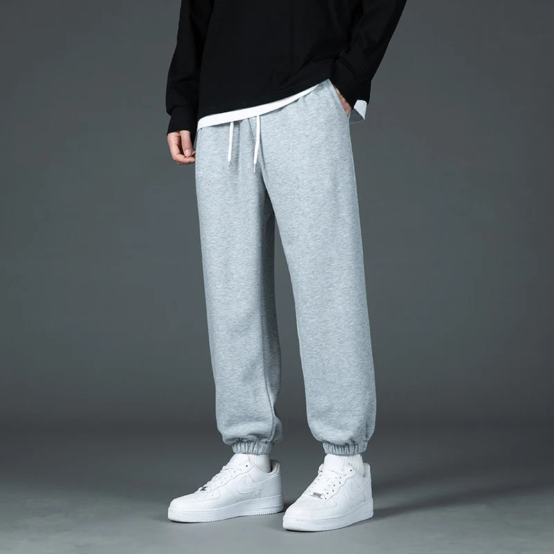 Men's Casual Pants Spring Autumn 2024 New Sports Casual Men's Feet Thin Breathable Comfortable Summer Gray Casual Sweat Pants