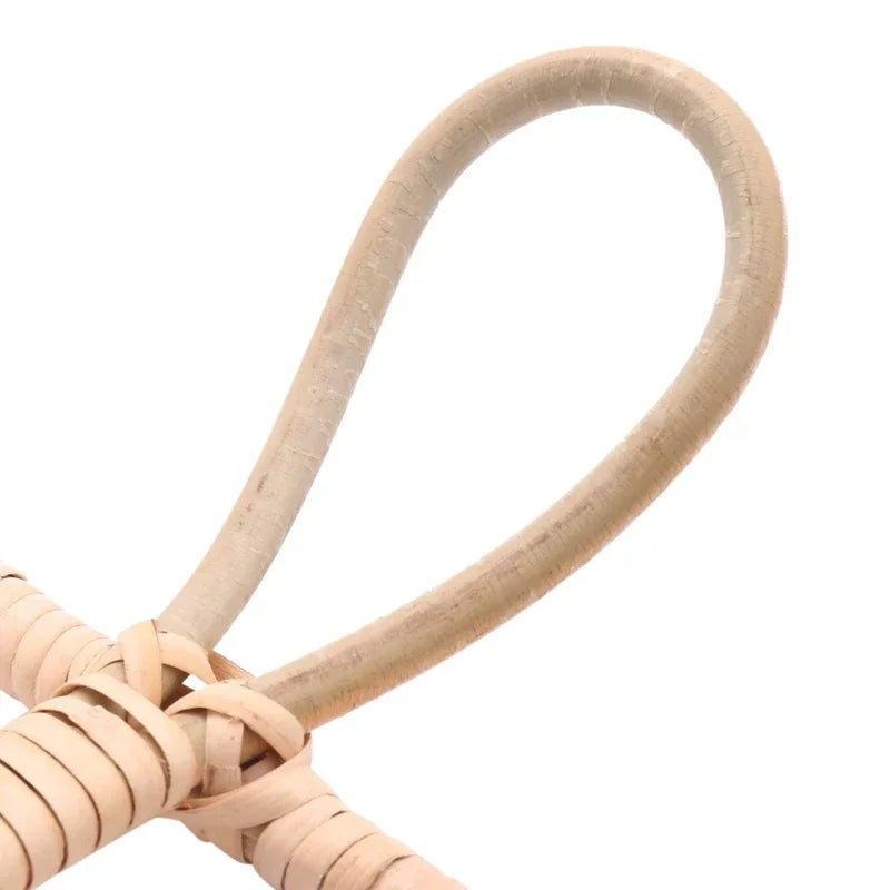 5-Hook Rattan Wall Hanger Kids Garments Organizer Rack Clothes Hat Hanging Hooks Practical Storage Decor For Kids Room Daily Use