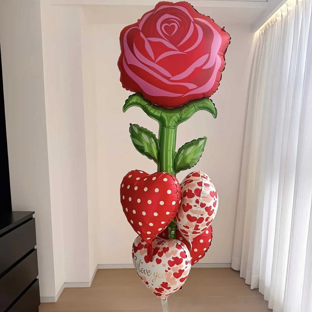 1pc Large Simulation Rose Balloon Anniversary Wedding Birthday Party Decoration Photography Props Room Decoration Flower Ballon