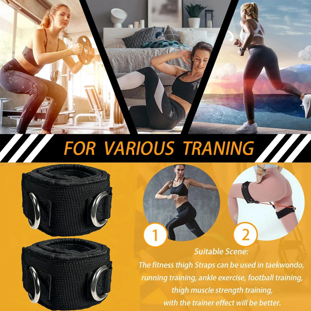1Pair Ankle Strap for Cable Machine Attachments, Gym Accessories for Women Men, Ankle Cuffs for Glute Kickback, Leg Workouts
