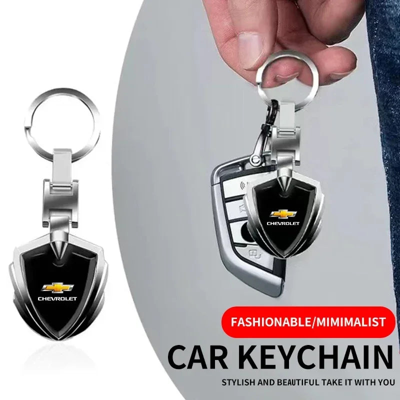 Personalized Metal Car Keychain Gift Fit For Chevrolet Silverado Impala Malibu Equinox Cruze Camaro Cavalier Blazer Spark Aveo