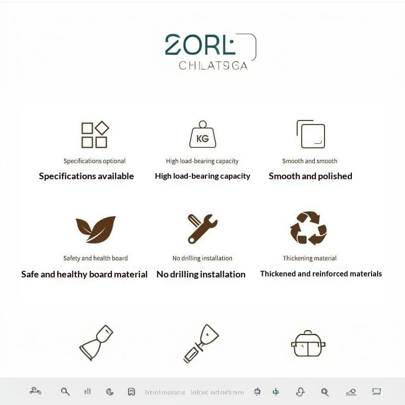 Tablero de seguridad y salud de la marca Zorl chilatsga, con material de superficie lisa y pulida, utilizado en repisas flotantes de madera maciza natural montadas en la pared fabricadas con madera maciza natural.