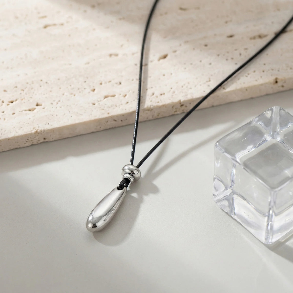 Elegant Long Necklaces For Women Girls, Heavy Metal Water Drop Neck Pendants, Sweater Chain Korean Fashion Jewelry Gifts