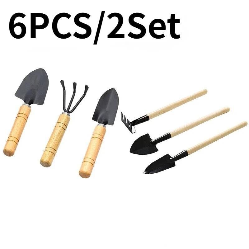3PCS/Set Mini Gardening Shovel Household Portable Gardening Tool With Handles Shovel Rake Indoor Gardening Planting Flower Tools