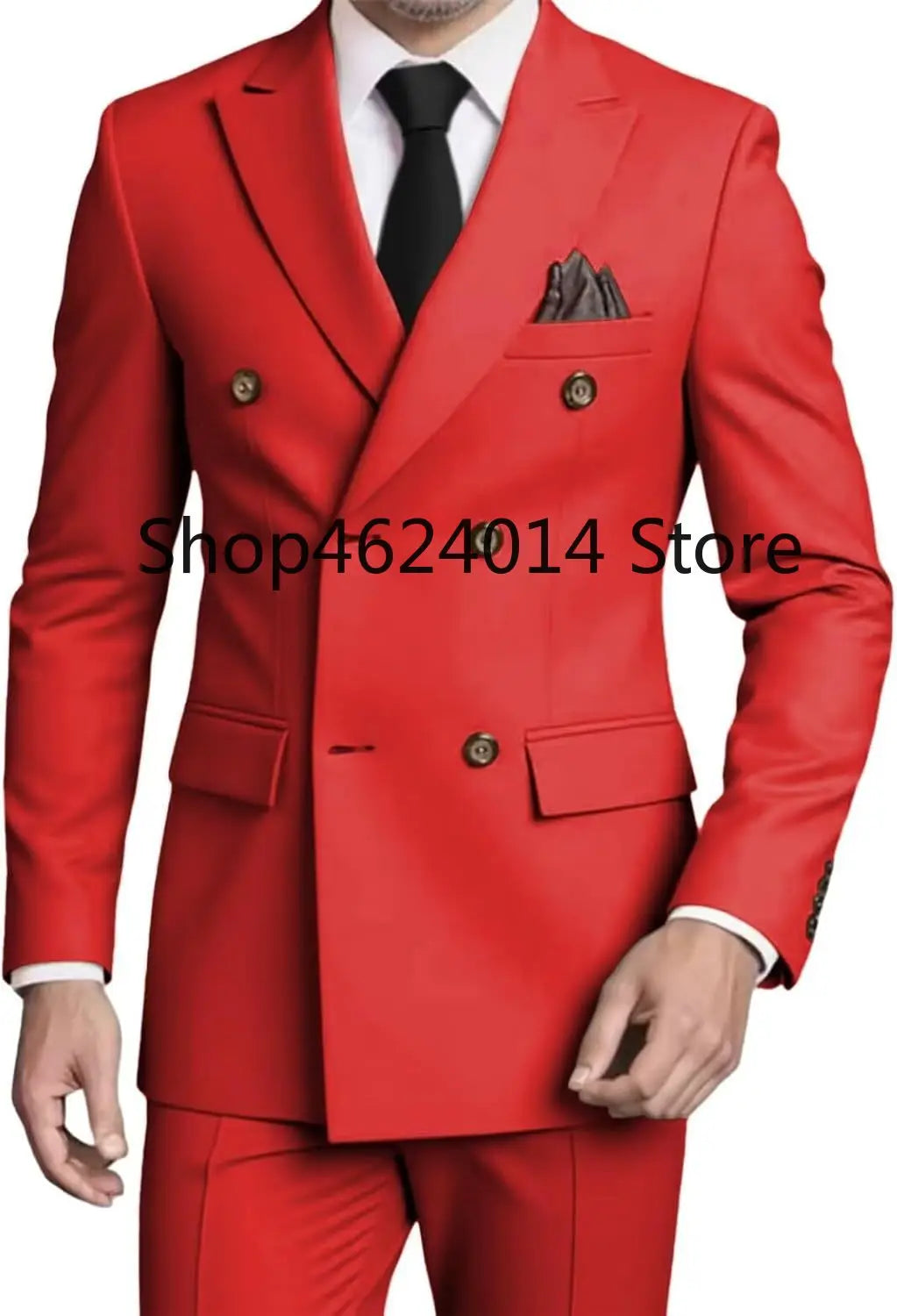Suits for Men Slim Fit 2 Piece, Mens Double Breasted Suit Tuxedo for Men Wedding Business Prom Formal Suits