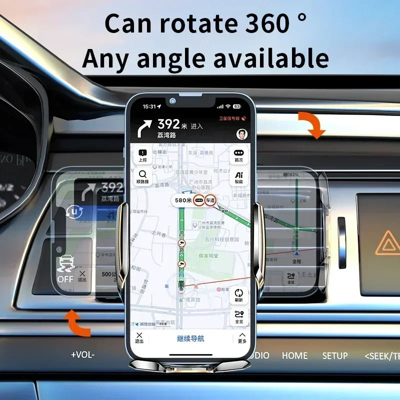Car Air Vent Wireless Charger Car Phone Holder Infrared Induction For iPhone 17 16 15 Samsung S26 Xiaomi Fast Charging Station