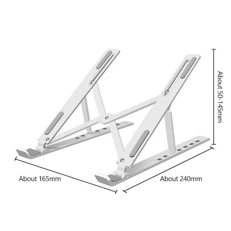 8 Gear Foldable Laptop Stand Holder Portable Notebook Support Base Adjustable Riser Cooling Bracket Laptop Cooler Accessories