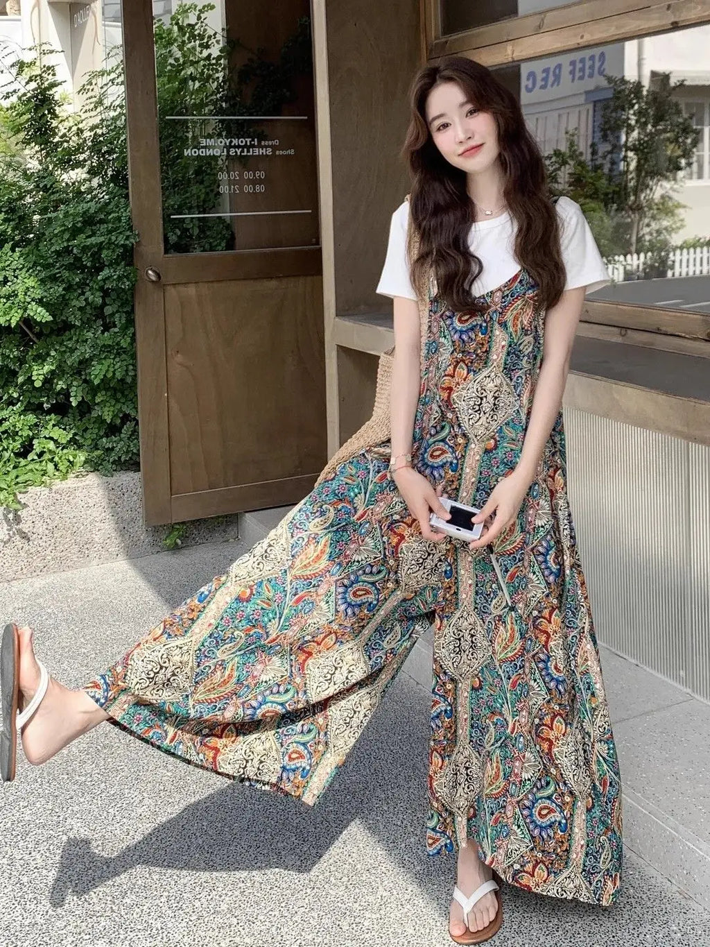 Summer Women's Jumpsuit 2026 New Vintage Bohemian Rompers Casual Fashion Printed Wide Leg Pants Female Sleeveless Strap Overalls