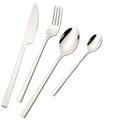 4pcs High-quality Mirror Dinnerware Set Silver Stainless Steel Tableware Set Reusable Knife Fork Spoon Dining Table Utensils