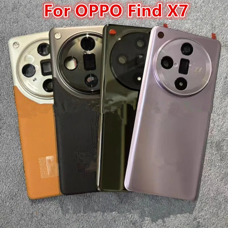 X 7 FindX7 Housing For OPPO Find X7 Battery Back Cover Repair Replace Door Phone Rear Case + Camera Lens PHZ110