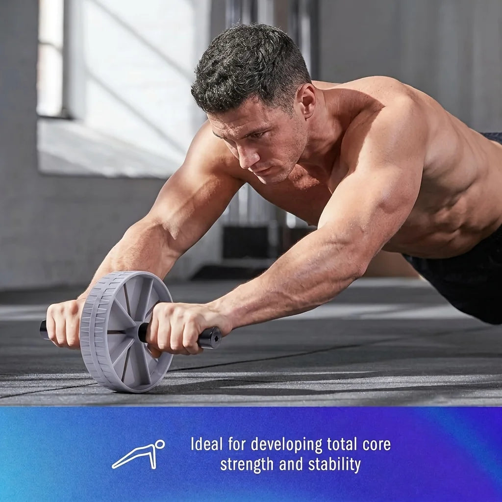Ab Wheel Roller Core Abdominal Muscle Trainer Exercise Equipment for Home Gym Fitness Workout for Men Portable Durable Non-Slip.