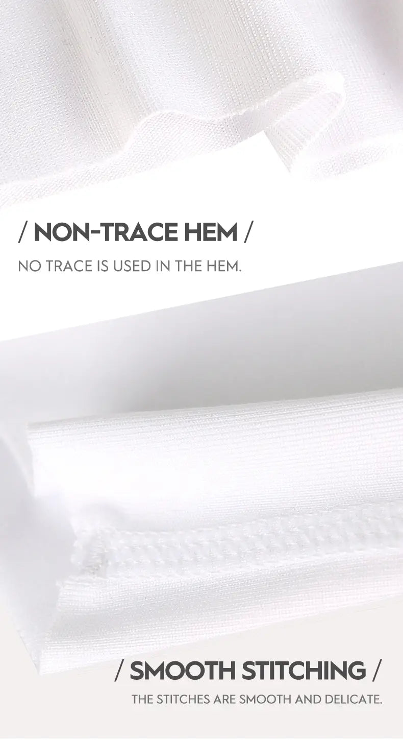 Un tissu de débardeur de sport pour hommes en soie de glace, sans coutures, blanc et net, avec un ourlet sans traçage et des coutures lisses.