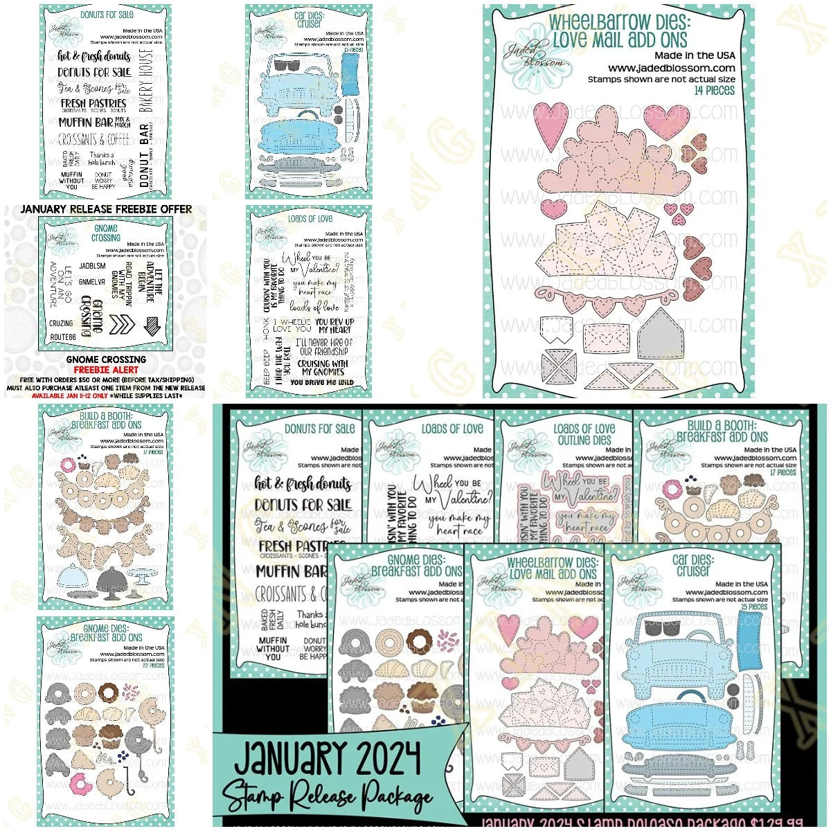 Valentine's Day Love Mail Add Ons Gnome Crossing New Metal Cutting Dies Stamps Scrapbook Diary Decoration Embossing Cut Dies