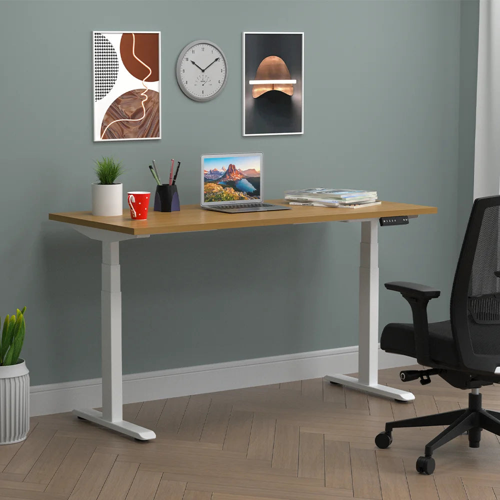 Ergonomic up and Down Desk Adjustable Height Standing Workstation for Home Office Customizable Design Perfect