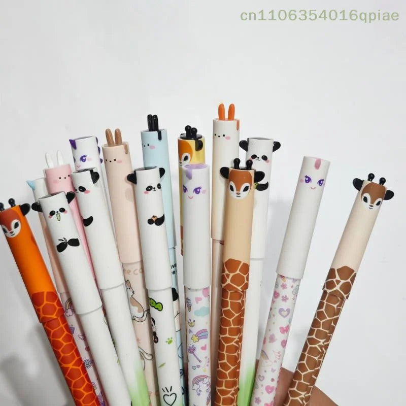 6/8/10 Pcs Cute Writing Tools Animal-shaped Erasable Pens For Journaling Writing Office Supplies Gift Ideas Office Stationery