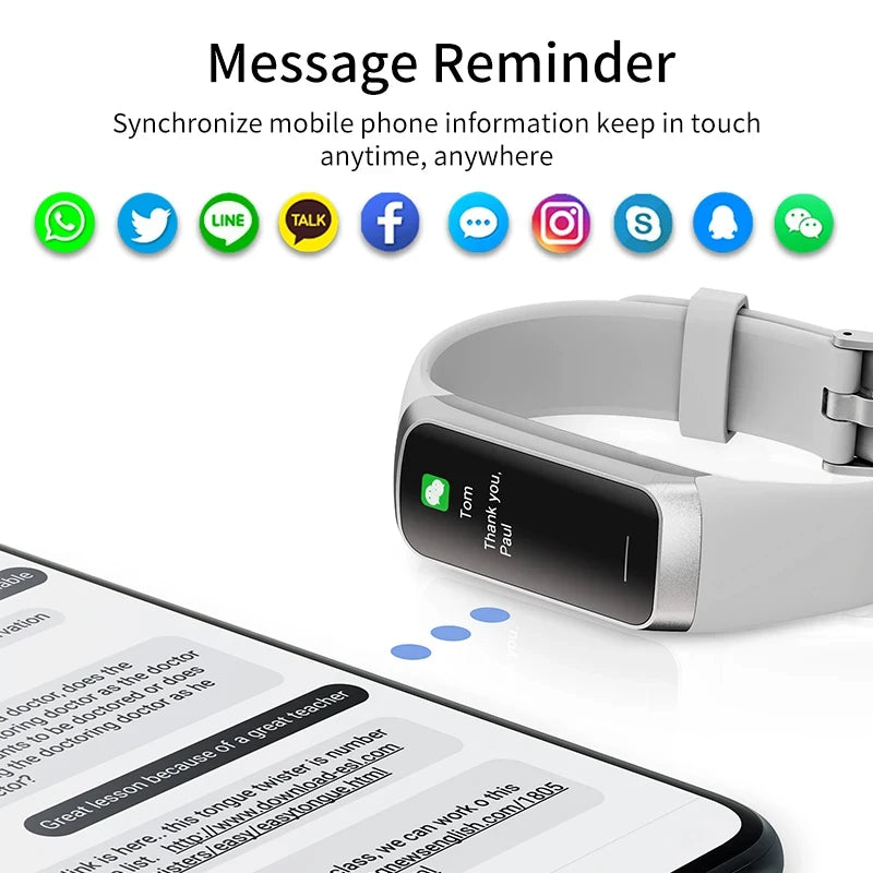 New Smartwatch 2026 Heart Rate Body Temperature Health Monitor Waterproof Smart Watch Man Women Sports Fitness Tracker Bracelet