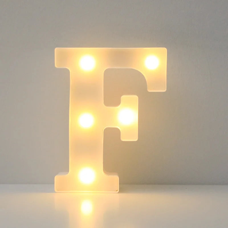 Alphabet LED Letter Lights Luminous Number Lamp Battery Night Light for Wedding Birthday Christmas Party  Home Decoration