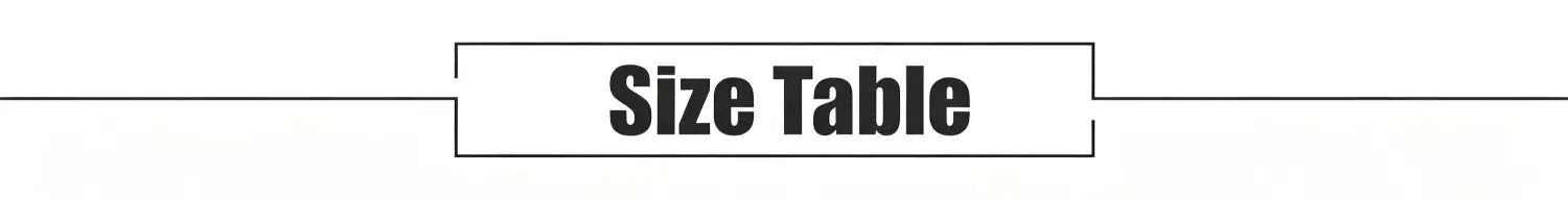 Texto de talla negra en una tabla, en tipografía sans-serif negrita centrada en una caja rectangular, para una página de producto de camiseta de algodón oversize con pájaro bordado.