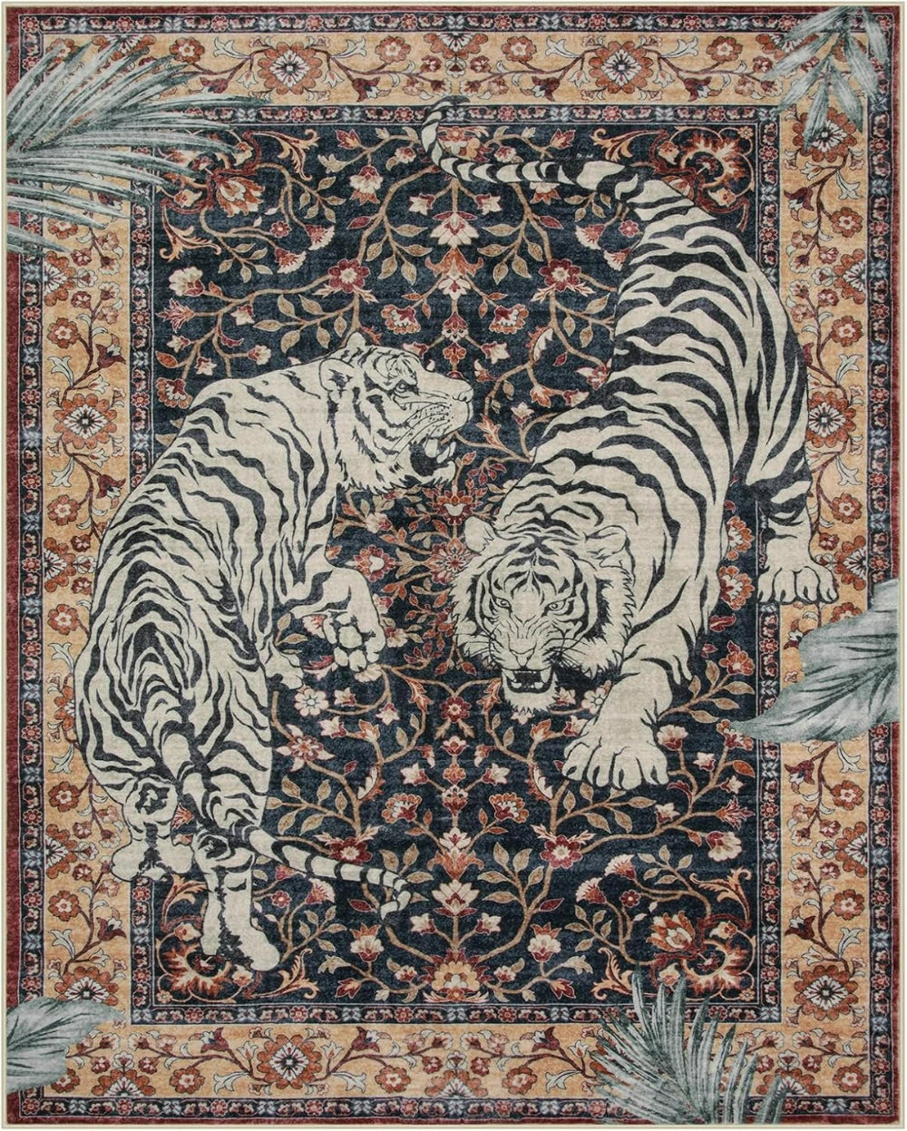 Rug for Living Room Carpet Jungle Tiger Home Decor Large Area Bedroom Floor Mat Machine Washable Coffee Table Kitchen Rugs