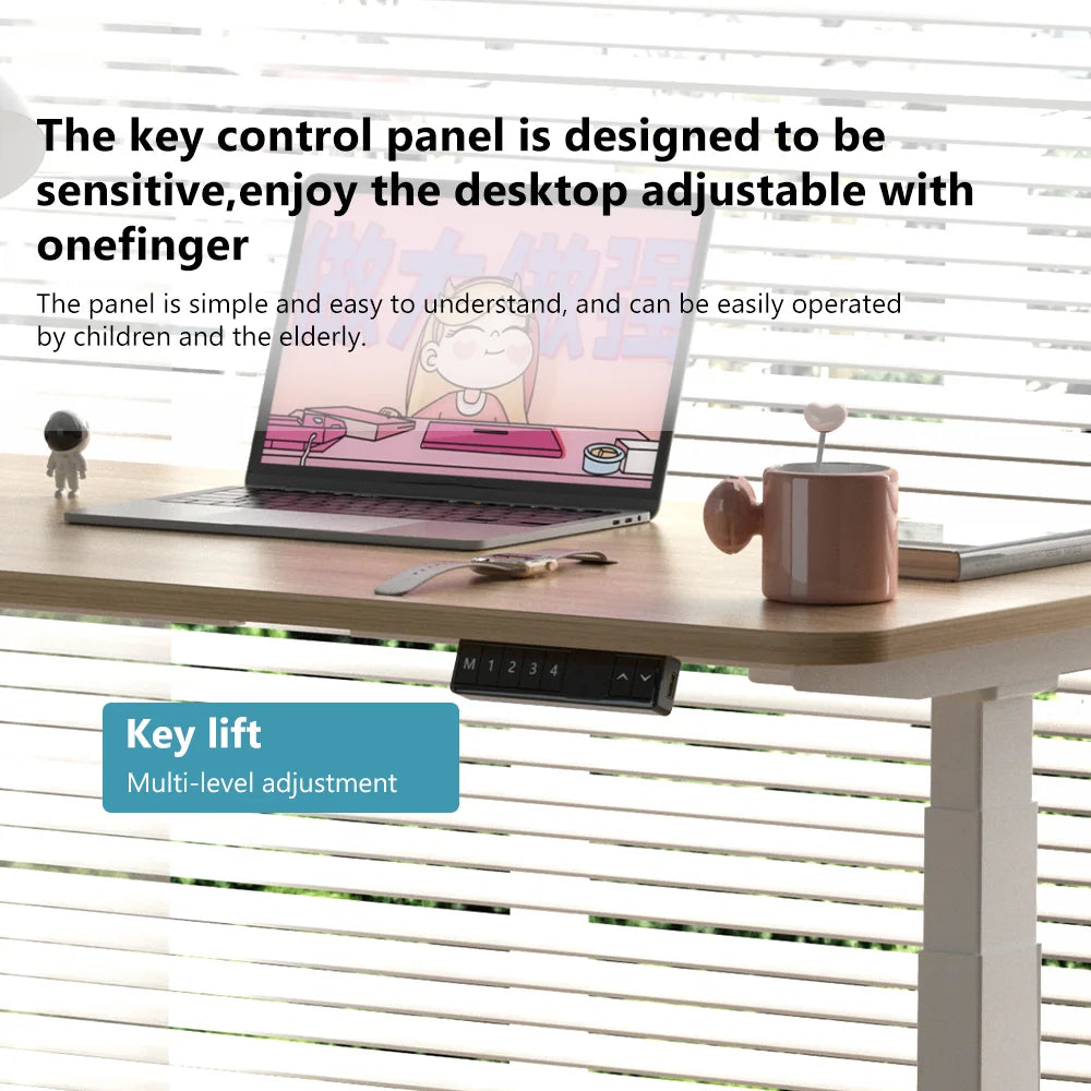 Ergonomic up and Down Desk Adjustable Height Standing Workstation for Home Office Customizable Design Perfect