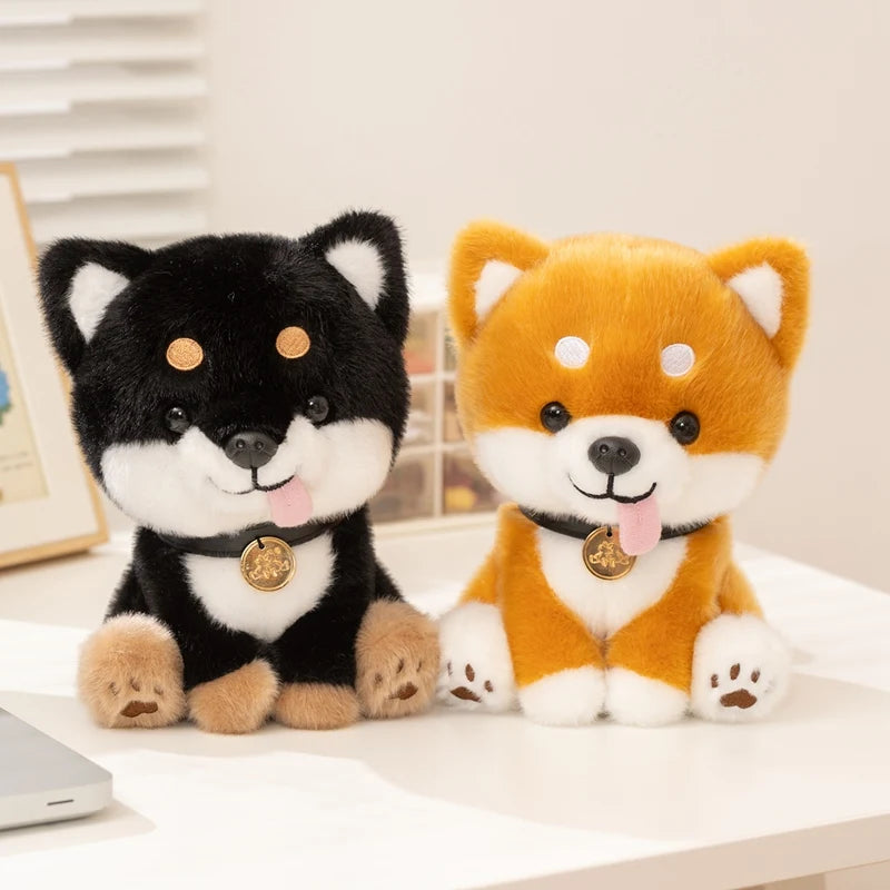 Stuffed Animals Soft Cute Puppy Pet Doll Simulation Plush Shiba Inu Dog Toy Children Kids Girls Lovely Gift Room Decor
