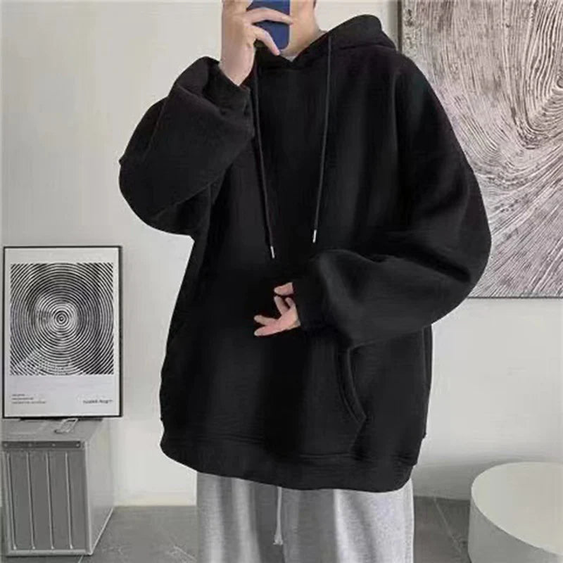 2025  Men And Women's Oversized Sweatshirts Casual Men Autumn Winter Hoodie Hooded Long Sleeves Loose Pocket Warm Thick Hoodies