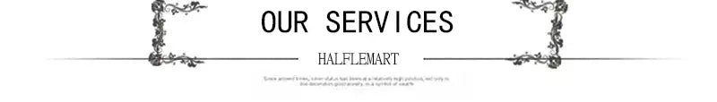 Bordure florale ornée noire encadrant le texte « our services » et « halfle mart » sur une œuvre murale en toile du circuit de Formule 1 pour la décoration de la maison dédiée au sport automobile.