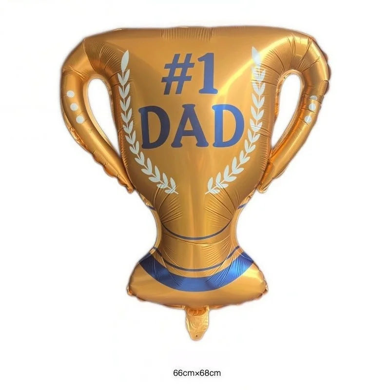 Super Dad Father's Day Trophy Globe Balloon World's Best Dad You Are the Best Balloons