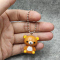 New Kawaii Style Rilakkuma Key Chain Mini DIY Pendant Decor Couple Design Cute Necklace Accessories